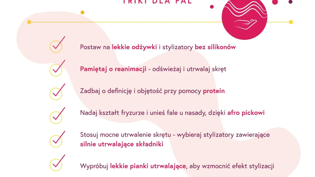 Porady dla fal typu skrętu włosów 2b: lekkie odżywki, proteinowe stylizacje, afro pick.