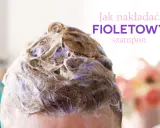 Fioletowy szampon na suchych włosach tworzy pianę, która nawilża i odżywia.