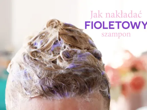 Fioletowy szampon na suchych włosach tworzy pianę, która nawilża i odżywia.